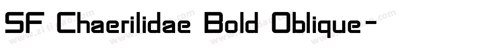 SF Chaerilidae Bold Oblique字体转换